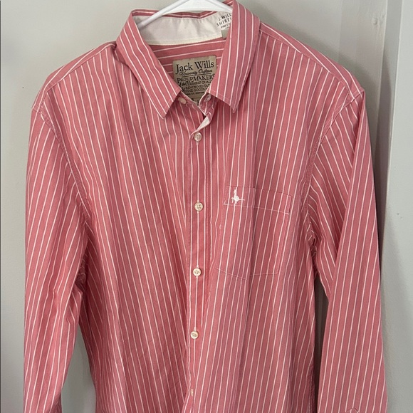 Jack Wills Men’s Pink Striped Button Up - Picture 1 of 3